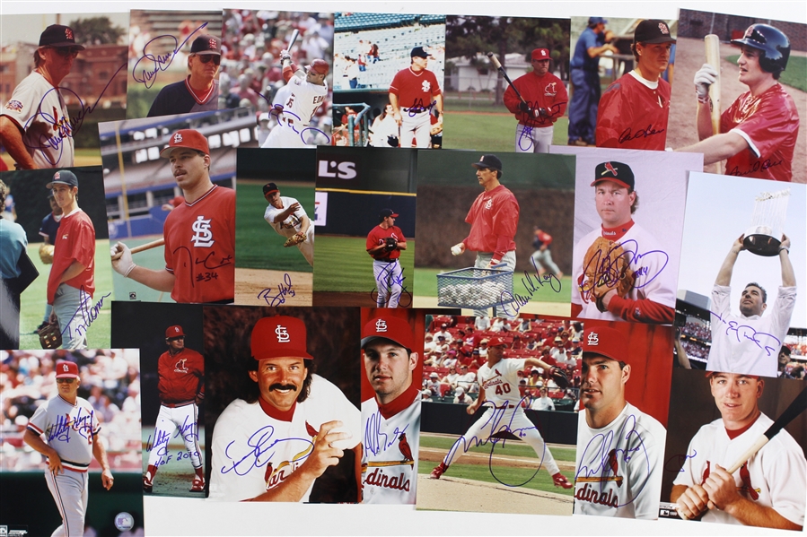 1980s-2000s St. Louis Cardinals Signed 8"x 10" Photos Including Whitey Herzog, Tony La Russa, Keith Hernandez, and more (Lot of 100+)(JSA)