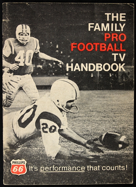1968 Phlipps 66 Pro Football TV Handbook 