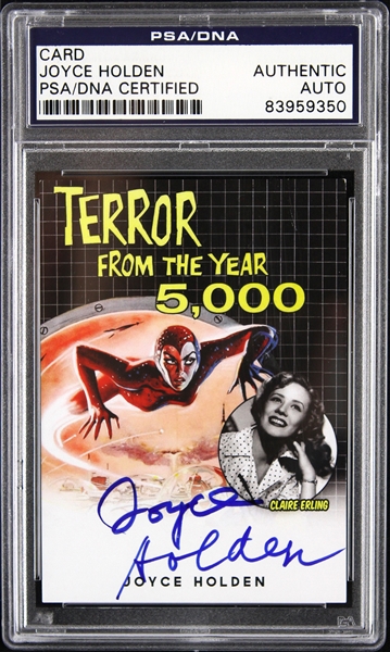 1958 Joyce Holden Terror From The Year 5,000 Signed Card (PSA/DNA)