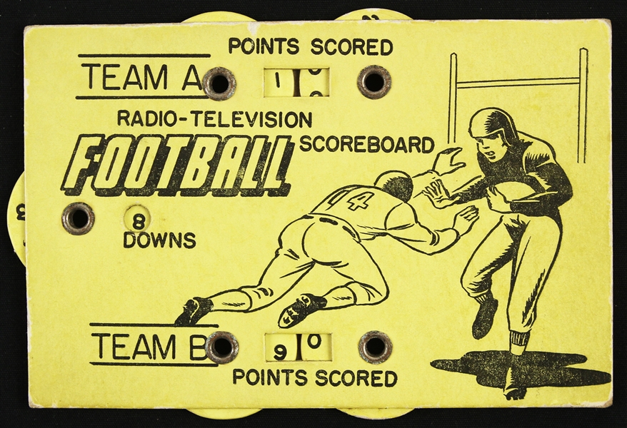 1950s-1960s Radio-Television Football Scoreboard