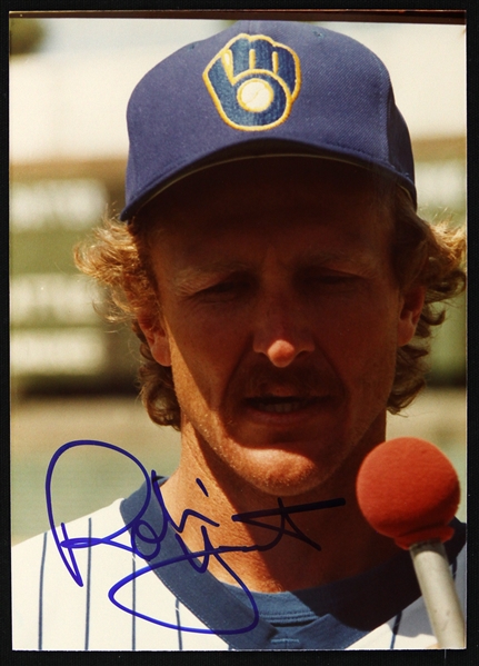 1974-1993 Robin Yount Milwaukee Brewers Signed 3"x 5" Photo (JSA)