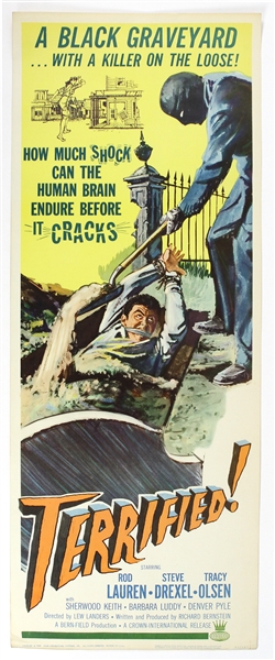 1963 Terrified! "14x 36" Film Poster