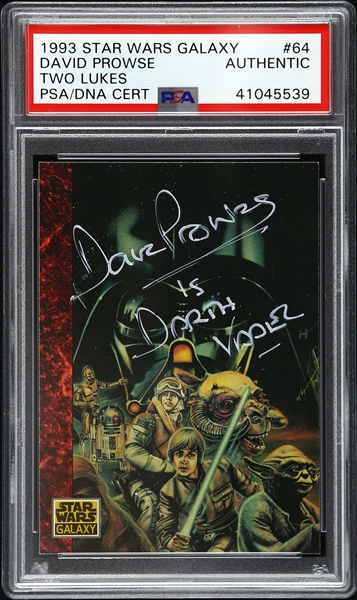 1993 David Prowse Star Wars Galaxy Signed Trading Card (PSA/DNA Slabbed)