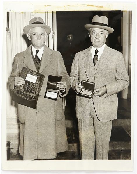 1933 Clark Griffith & John Heydler American and National League Presidents Original 7"x 9" Photo 