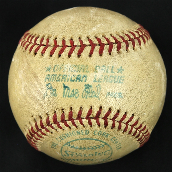 1976 Spalding Official American League Lee MacPhail Game Used Baseball (MEARS LOA) One Year Only Style