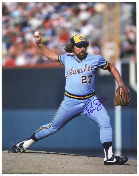 1982-1985 Pete Ladd Milwaukee Brewers Signed 11"x 14" Photo (JSA)