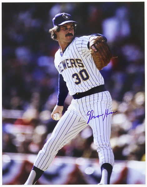 1976-1985 Moose Haas Milwaukee Brewers Signed 11"x 14" Photo (JSA)