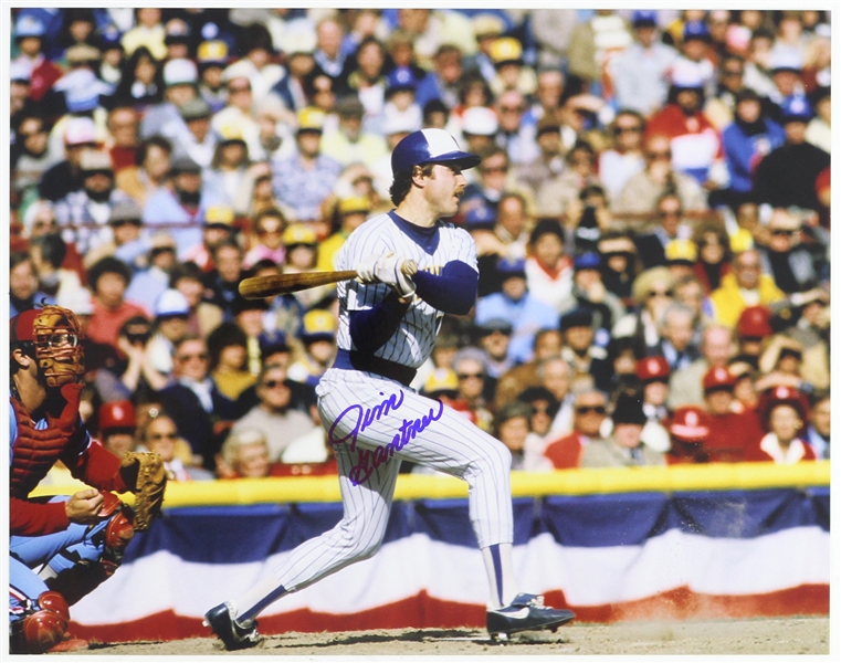 1976-1992 Jim Gantner Milwaukee Brewers Signed 11"x 14" Photo (JSA)