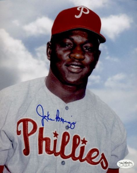 1964-71 Philadelphia Phillies John (Johnny) Briggs Autographed 8x10 Color Photo *JSA*     