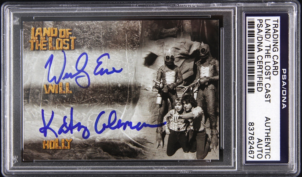 1974-1977 Land of the Lost Wesley Eure/Kathy Coleman Signed LE Trading Card (PSA/DNA Slabbed)