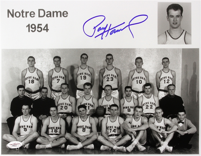 Paul Hornung Notre Dame Fighting Irish, Green Bay Packers Signed LE 11x14 B&W Photo (JSA)