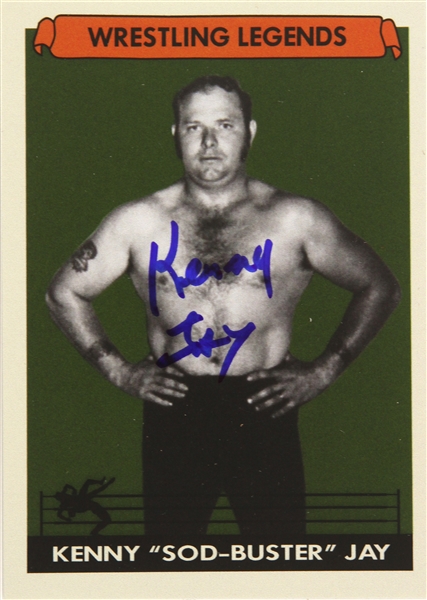 Kenny Sod-Buster Jay Wrestling Legend Signed LE Trading Card (JSA)
