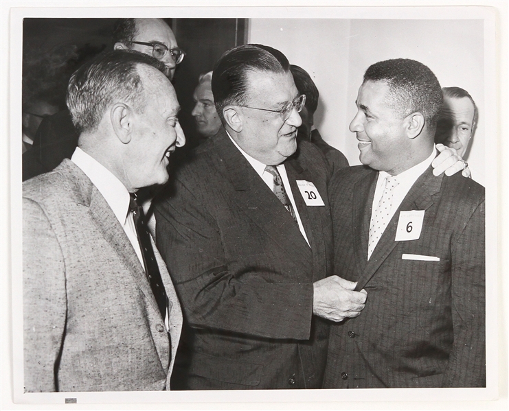 1957 Fred Haney / Walter OMalley / Roy Campanella Original 8"x 10" Photo