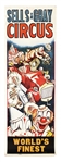 1965 Sells & Gray Circus "Worlds Finest" 14" x 42" Poster