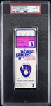 1982 Milwaukee Brewers vs St. Louis Cardinals World Series Game 3 Ticket Stub (PSA/DNA Slabbed)