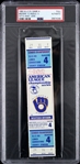1982 Milwaukee Brewers vs California Angels American League Championship Series Game 4 Full Ticket (PSA/DNA Slabbed)