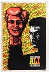 1975 Muhammad Ali Champion 23"x 35" Velvet Poster