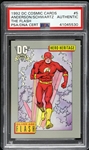 1992 Murphy Anderson & Julius Schwartz The Flash Signed DC Comics Card (PSA/DNA Slabbed)