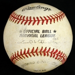 1992 Pittsburgh Pirates vs Atlanta Braves NLCS Batting Practice Used OBNL Baseball (MEARS LOA)