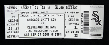 2008 Chicago White Sox vs Cleveland Indians Game Used OMLB Baseball (MEARS LOA)