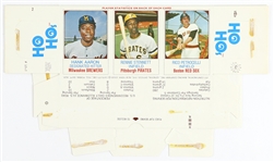 1975 Hank Aaron / Rennie Stennett / Rico Petrocelli Hostess Ho Hos Box Player Cards 