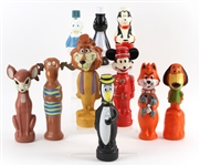 1960s Walt Disney Soaky Colgate-Palmolive Empty Bubble Bath Toys (Lot of 10)