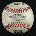 2017 Cactus League OST Manfred Game Used Baseball (MEARS LOA)