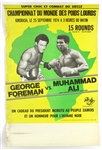1974 Muhammad Ali vs. George Foreman "Rumble in the Jungle" 14"x 22" On-Site French Poster