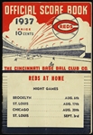 1937 Cincinnati Reds Official Score Book 