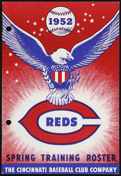 1952 Cincinnati Reds Spring Training Roster 