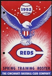 1952 Cincinnati Reds Spring Training Roster 
