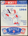 1964 Cincinnati Reds Official Scorecard 