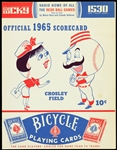 1965 Cincinnati Reds Official Scorecard 