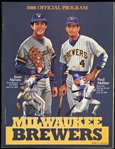 1988 Milwaukee Brewers Official Program 