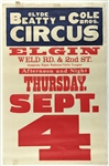 1950s circa Clyde Beatty - Cole Bros. Circus 28" x 42" Posters (Lot of 2)