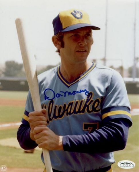 1973-83 Don Money Milwaukee Brewers Autographed 8x10 Color Photo *JSA*