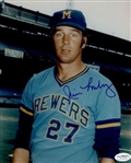 1972 Jim Lonborg Milwaukee Brewers Autographed 8x10 Color Photo *JSA*