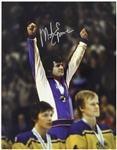 1980 Mike Eruzione Winter Olympics Signed 11"x 14" Photo (JSA)
