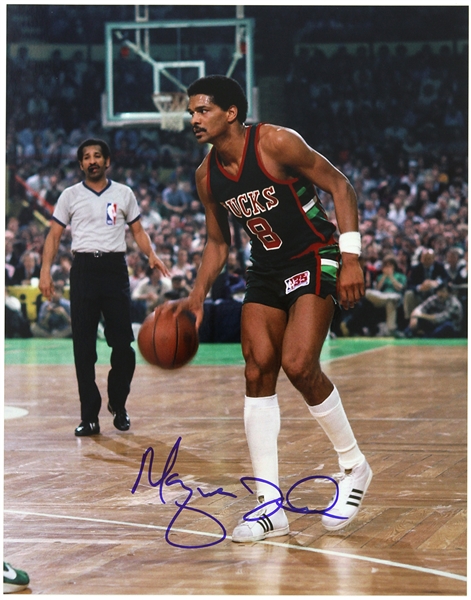 1977-1984 Marques Johnson Milwaukee Bucks Signed 11"x 14" Photo (JSA)