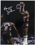 1977-1984 Marques Johnson Milwaukee Bucks Signed 11"x 14" Photo (JSA)