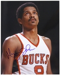 1977-1984 Marques Johnson Milwaukee Bucks Signed 11"x 14" Photo (JSA)