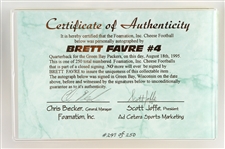 1995 Brett Favre Green Bay Packers Signed Foamnation Cheese Football Display (JSA) 247/250