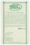 2010 Aaron Rodgers Green Bay Packers Signed Super Bowl XLV Champions Commemorative Football (JSA) 58/5000