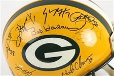 2000's Green Bay Packers Multi Signed Full Size Helmet w/ 19 Signatures Including LeRoy Butler, William Henderson, Santana Dotson, Mark Chmura & More (JSA)