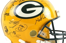 2000's Green Bay Packers Multi Signed Full Size Helmet w/ 19 Signatures Including LeRoy Butler, William Henderson, Santana Dotson, Mark Chmura & More (JSA)