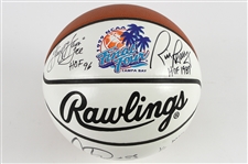 1999 George Gervin Rick Barry Artis Gilmore Multi Signed 1999 Final Four Basketball (JSA)