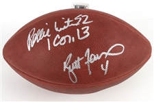 1997 Reggie White Brett Favre Green Bay Packers Signed Super Bowl XXXI Tagliabue Football (JSA)