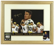 1992-2007 Brett Favre Green Bay Packers Jersey and Framed Photos (Lot of 7)