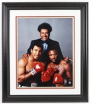 1970s Muhammad Ali & Joe Frazier Signed 25"x 29" Framed Photo (PSA/DNA)