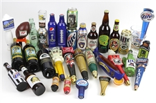 2000s Green Bay Packers Unopened Miller Beer Bottles, Wine, and Beer Tappers (Lot of 45+)